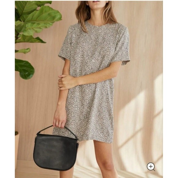 JENNI KAYNE Leopard T-Shirt Dress, Size Small - Picture 2 of 8